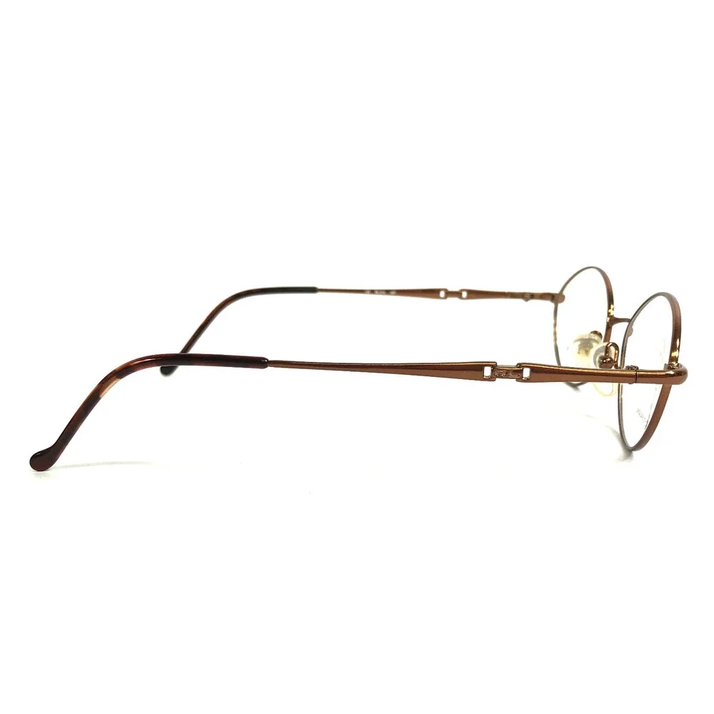 Vintage Ralph Lauren Eyeglasses Frames RL619 8ZF Shiny Brown Oval 48-18-135